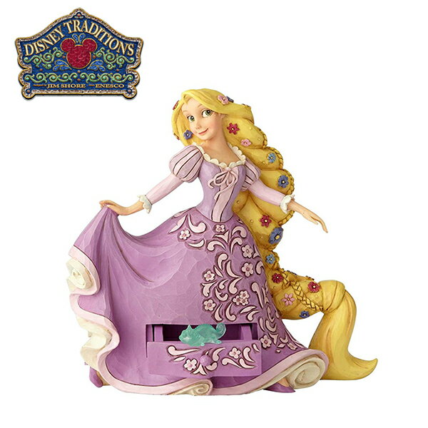 【正版授權】Enesco 長髮公主 抽屜盒 塑像 公仔 精品雕塑 樂佩公主 魔髮奇緣 迪士尼 Disney - 959483