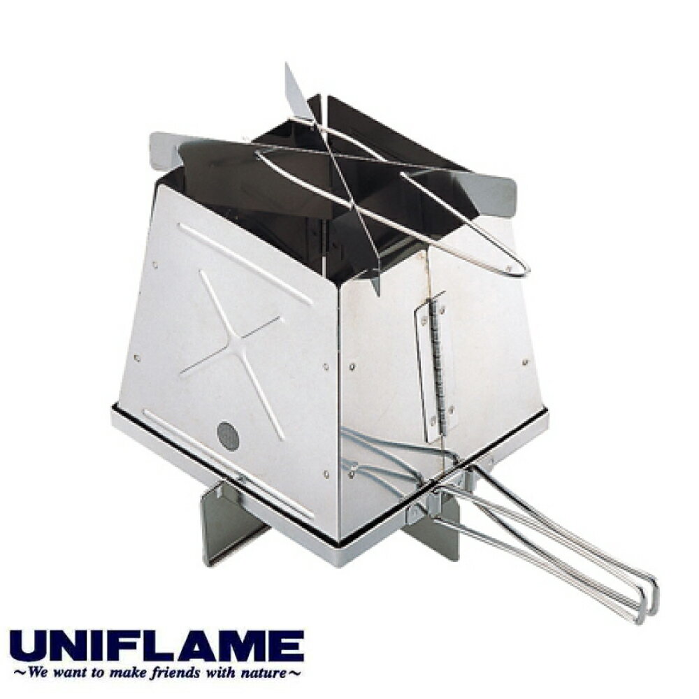 【UNIFLAME 日本 不銹鋼火箭爐(小)】683033/露營爐具/炊具/烤肉/焚火爐