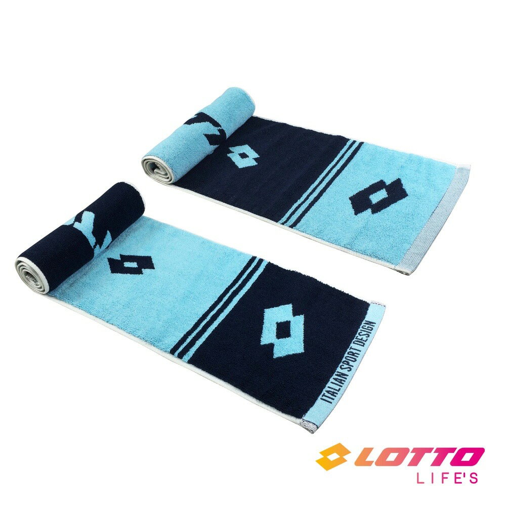 LOTTO樂得-義大利第一品牌 經典運動毛巾 [LT7CUS0366] 藍【巷子屋】