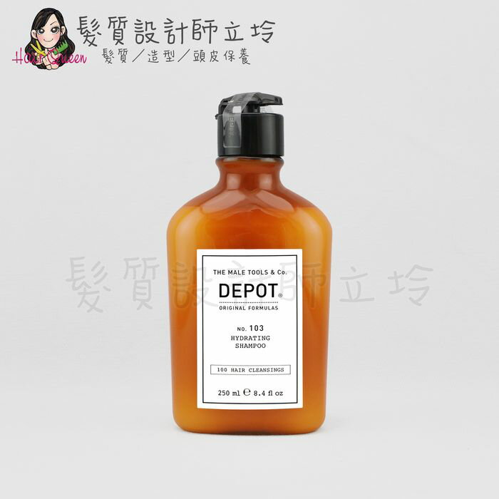 立坽『洗髮精』得軼公司貨 DEPOT 100清潔系列 103 保濕洗髮精250ml HH16 HS08｜領券再折｜換季保養 ⚡頭皮保養 水潤保濕 蓬鬆秀髮 沙龍髮品