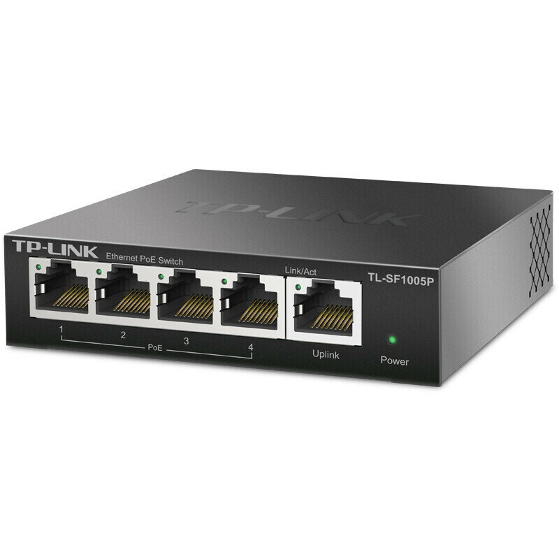 【快速出貨】 免運 網路交換機 TP-LINK5口百兆100m以太網PoE交換機TL-SF1005P國標48v單埠30W~優樂悅
