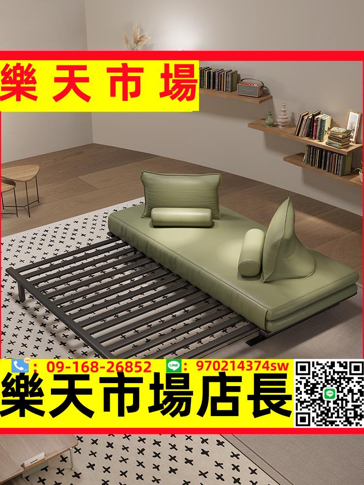 （高品質）沙發床折疊兩用多功能書房小戶型可抽拉2023新款無靠背隱形伸縮床
