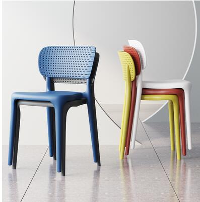 塑料椅子靠背餐桌膠椅加厚簡約現代書桌凳子書房學習家用北歐餐椅