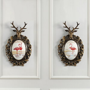 歐式創意鹿頭壁掛 北歐墻上玄關墻面餐廳客廳背景墻墻壁裝飾掛件