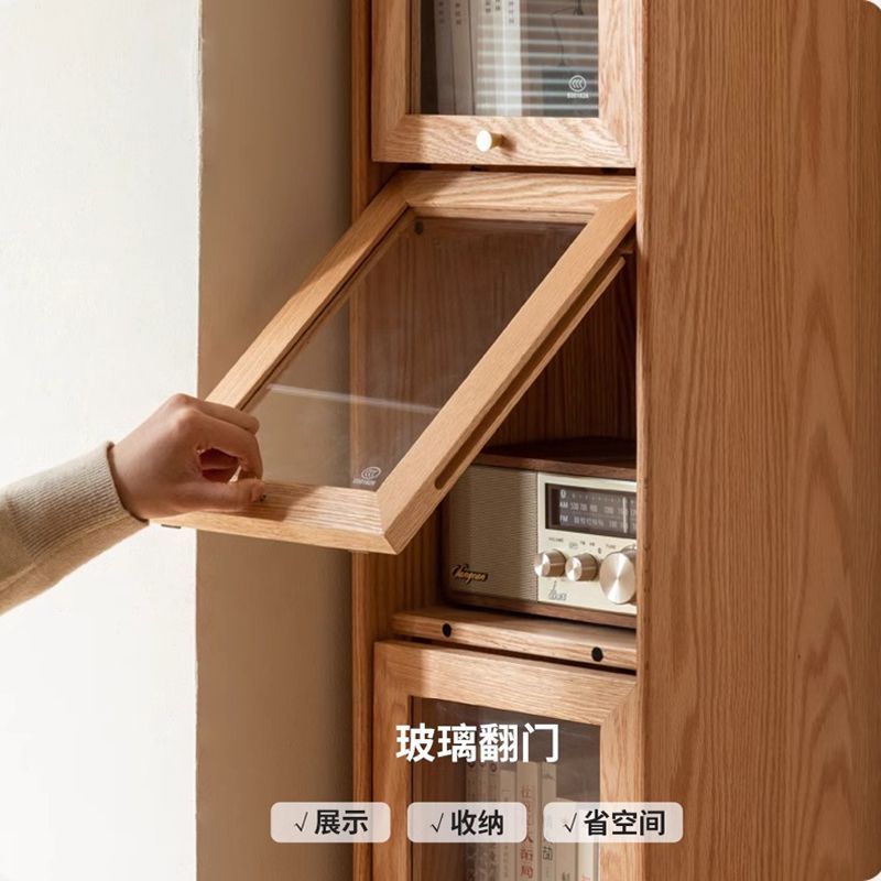 限時下殺 免運/可開票 橡木實木書櫃窄30cm夾縫家用角落置物縫隙收納櫃落地靠墻儲物窄櫃