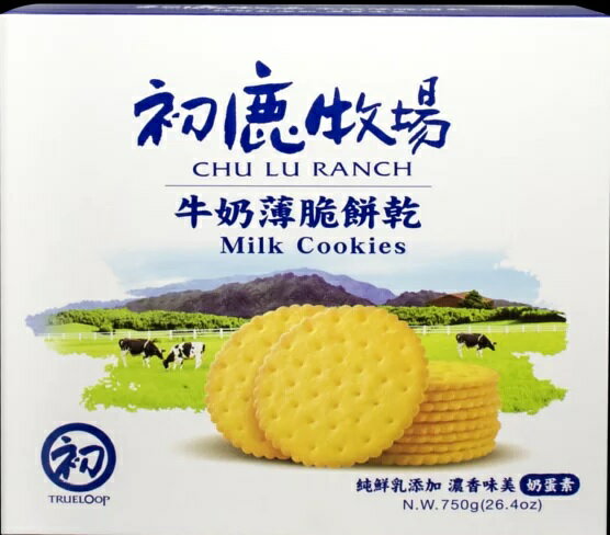 初鹿牧場-初鹿牛奶薄脆餅乾禮盒 250g/3包/盒-超商限6盒