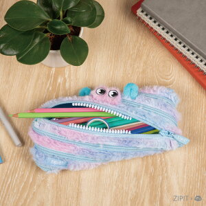 【築實精選】ZIPIT美國進口新款 × Furry Monster Pouch 怪物筆袋 (毛茸茸款)