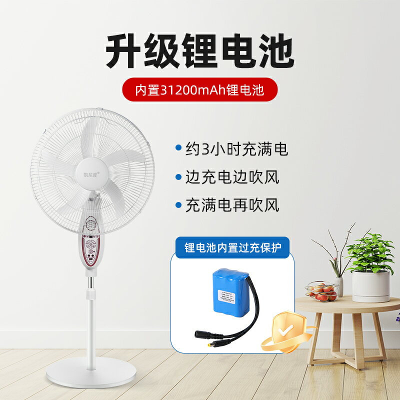 {可打統編 保固一年}18寸充電風扇超長續航大風力太陽能戶外大電池便攜式大功率落地扇 1