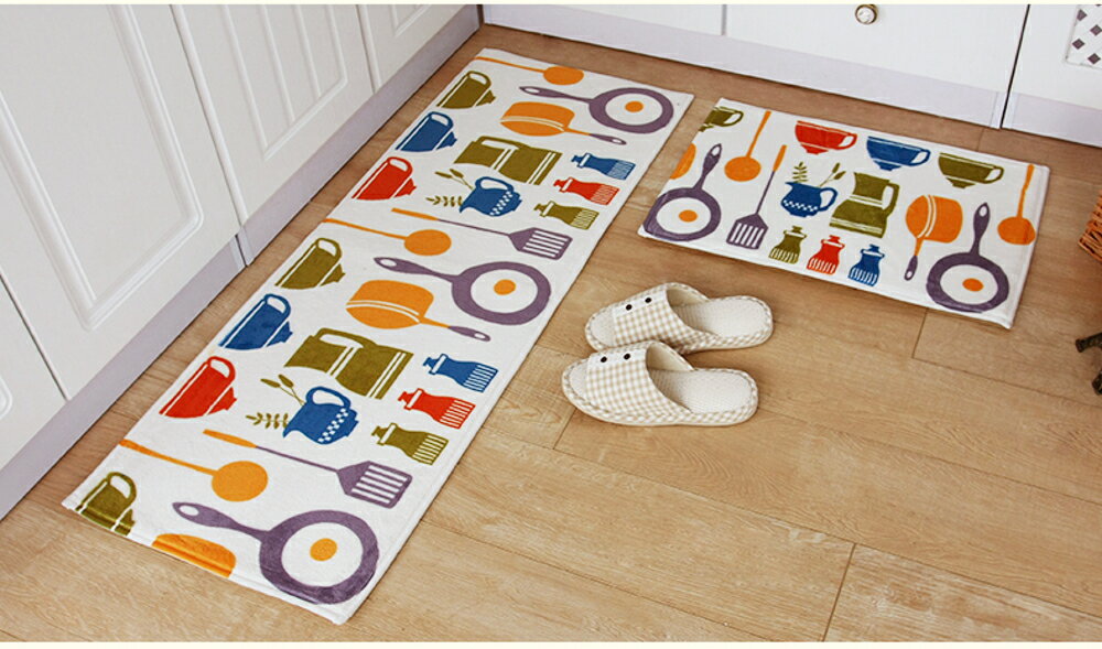可愛時尚地墊 廚房浴室客廳吸水長條防滑地毯