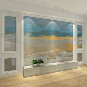 墻布 背景墻布料 墻紙 北歐涂鴉藝術油畫墻布客廳電視背景墻紙家用沙發壁紙抽象3d壁布畫