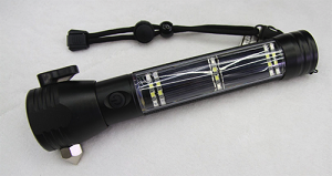 【現貨】LED 多功能強光手電筒 防身攻擊頭 紅藍警示燈 USB 磁吸 安全利刃 警報聲