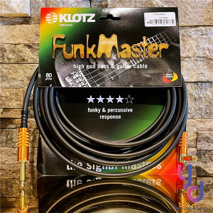 分期免運 德國製造 Klotz Funk Master 3M/6M 一直一L頭 電 BASS 貝斯 導線 正成 公司貨