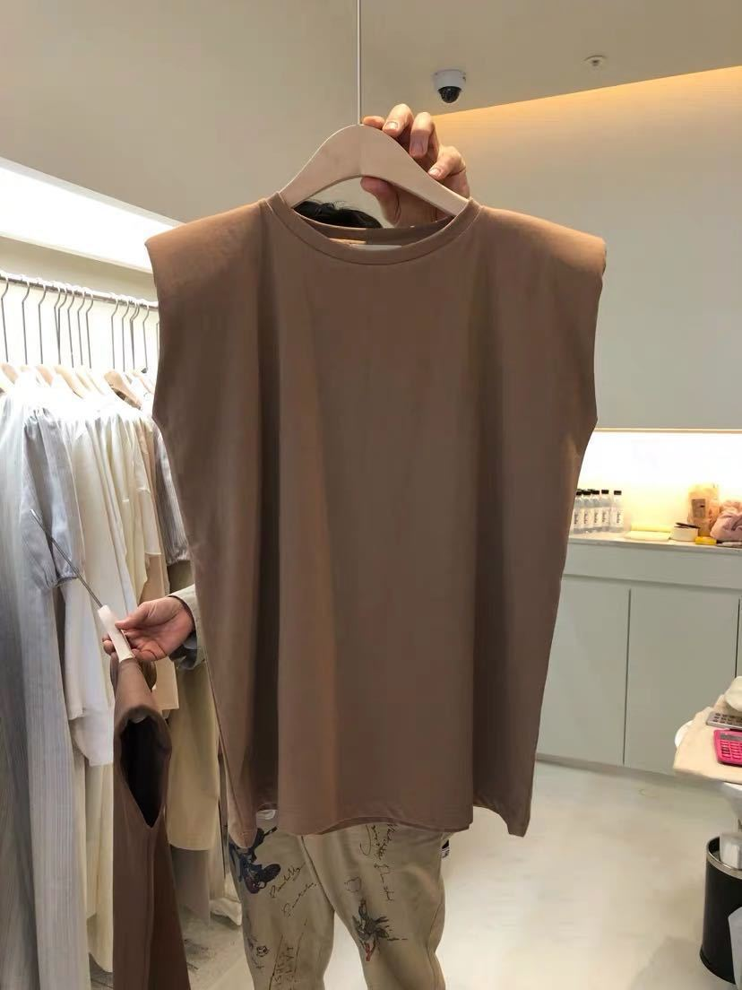 白色無袖t卹 女款 寬鬆 女裝 寬鬆上衣 寬鬆背心 無袖上衣 短袖t恤 素t 背心 衣服 顯瘦上衣 黑色背心【台灣現貨】 7