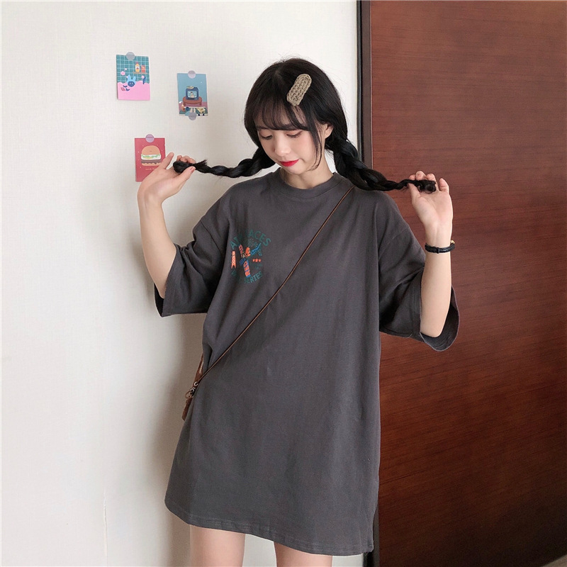 短袖上衣 短袖t恤 女裝 女上衣 女裝 衣服 寬鬆上衣 韓版t 夏季女裝 女裝 女生衣服 可愛t恤【台灣現貨】 治裝激推 3