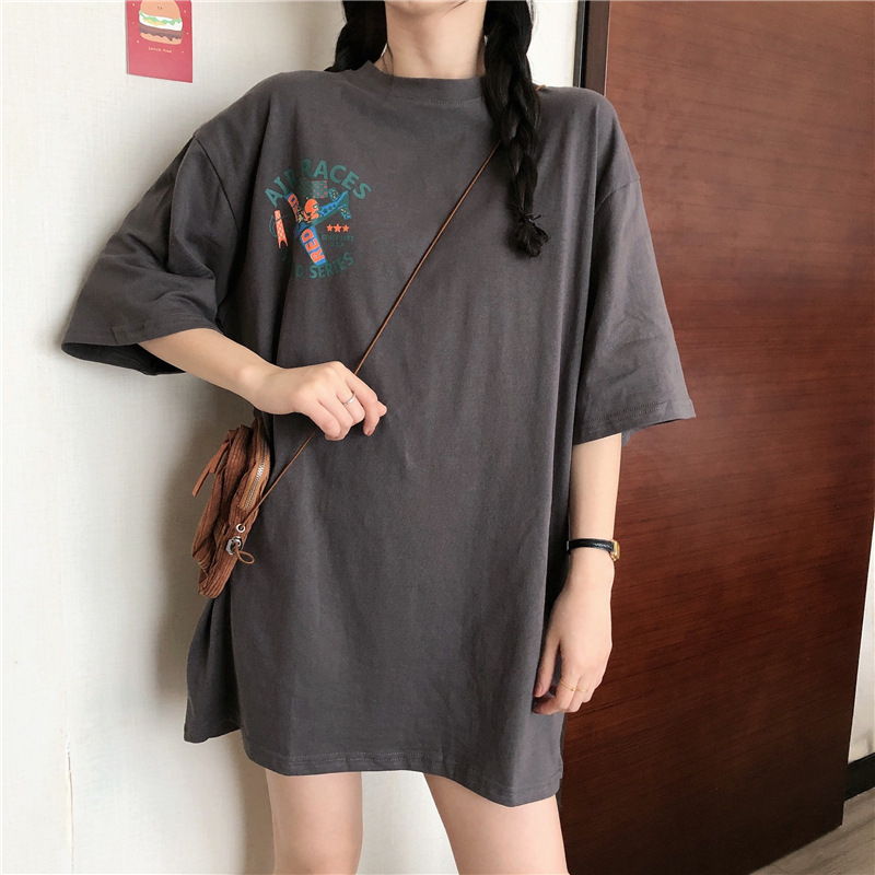 短袖上衣 短袖t恤 女裝 女上衣 女裝 衣服 寬鬆上衣 韓版t 夏季女裝 女裝 女生衣服 可愛t恤【台灣現貨】 治裝激推 6