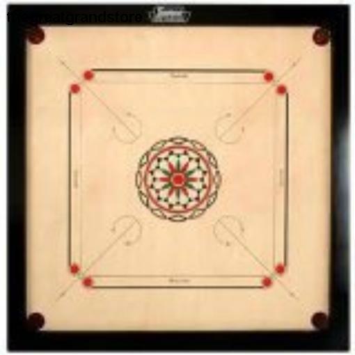 Tabakh Finest 12mm Precise Carrom Board With Coins Striker And
