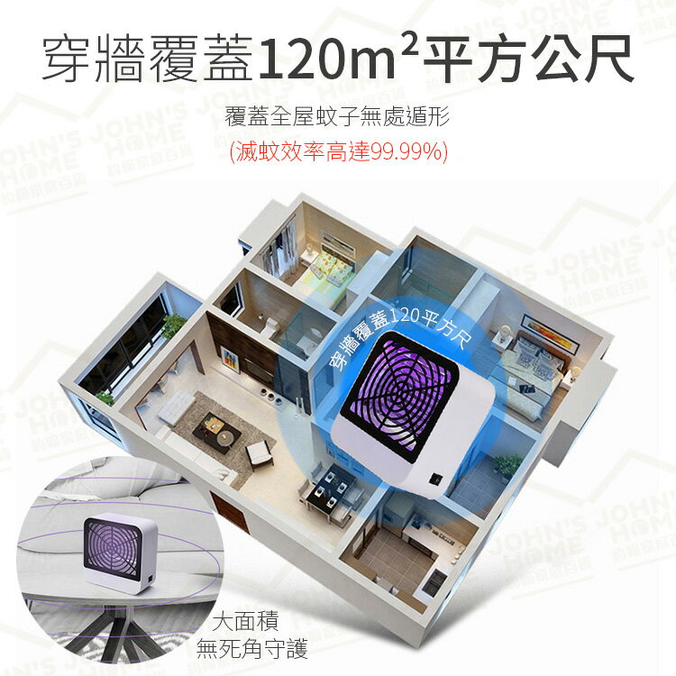 LED雙重藍光電擊滅蚊燈 USB接口 靜音降噪 光波電蚊燈 驅蚊器捕蚊器吸蚊燈補蚊燈誘蚊燈【ZO0404】《約翰家庭百貨 7