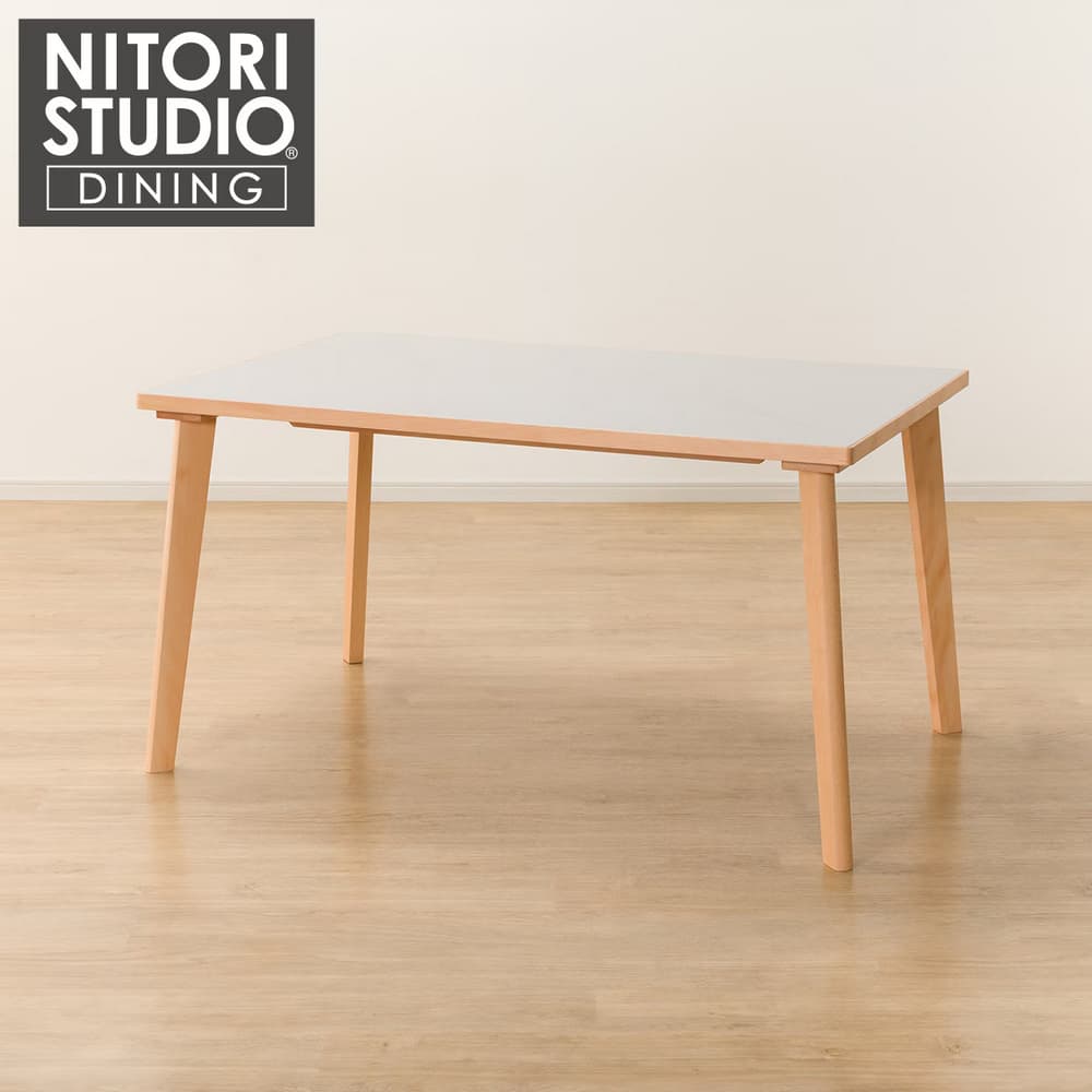 ◎陶板實木餐桌 N COLLECTION T-12 135 NA/WH NITORI宜得利家居
