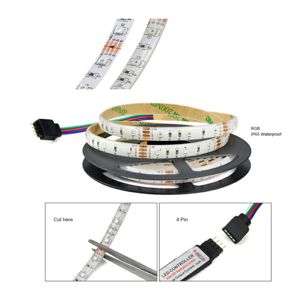 美麗大街 【112121522】露營戶外USB燈帶 TV電視背景燈 USB燈條 跑馬燈條(3鍵迷你控制) 1