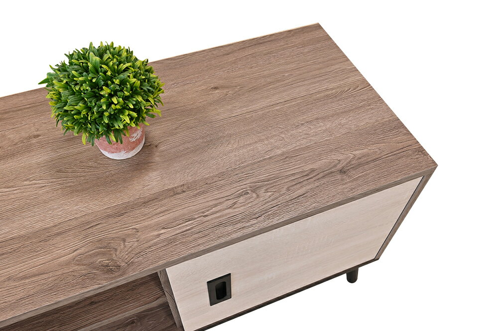 《桃樂絲》電視櫃 收納櫃 雙色 3尺 4尺 5尺 6尺 7尺 灰橡色 黑鐵腳 原切色 木心板 客廳 置物櫃 現代 簡約【新生活家具】 2