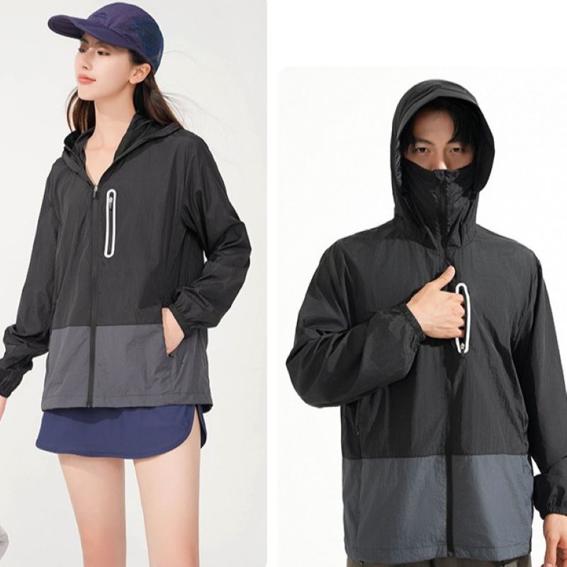 【巴黎精品】現貨+預購 防曬外套連帽外套防曬衣-速乾冰絲7色a1jh44