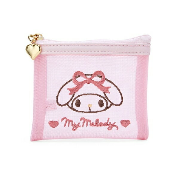【震撼精品百貨】My Melody 美樂蒂~日本SANRIO三麗鷗 美樂蒂紗網拉鍊零錢包 (2023新生活)*82207