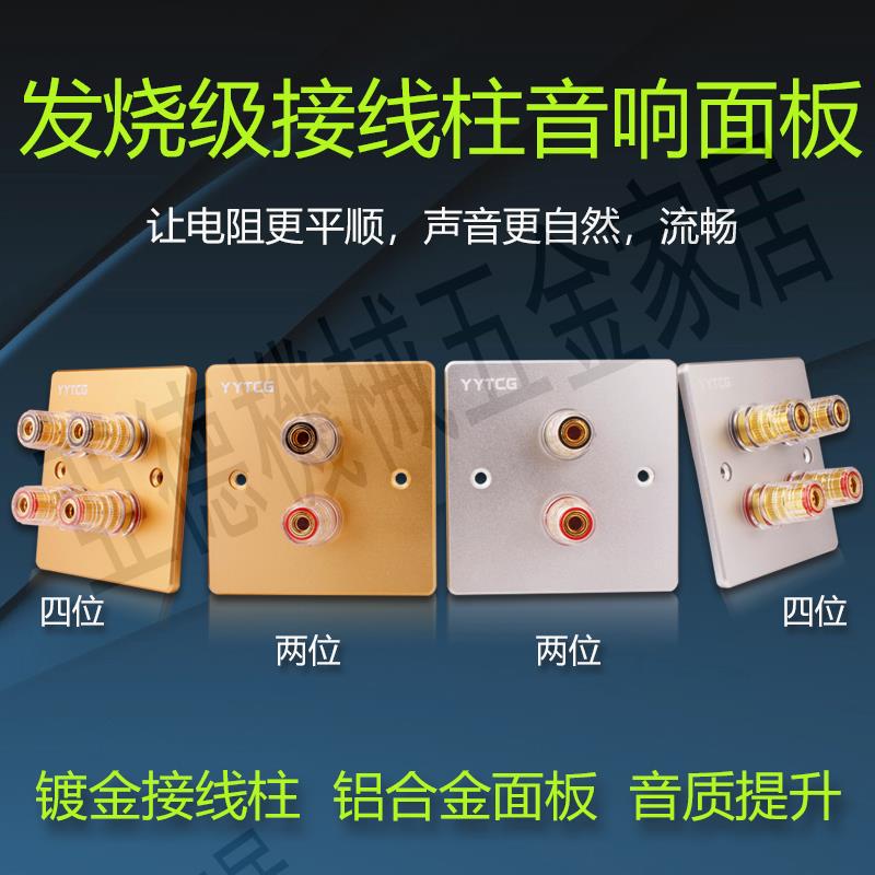 YYAUDIO 音響線接線柱面板插座家庭影音86型墻插hifi香蕉頭接線板【亞德機械五金家居】