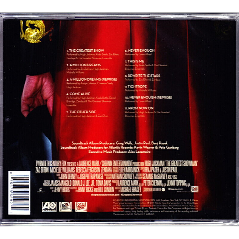 正版 馬戲之王 電影原聲帶音樂OST 進口CD The Greatest Show man