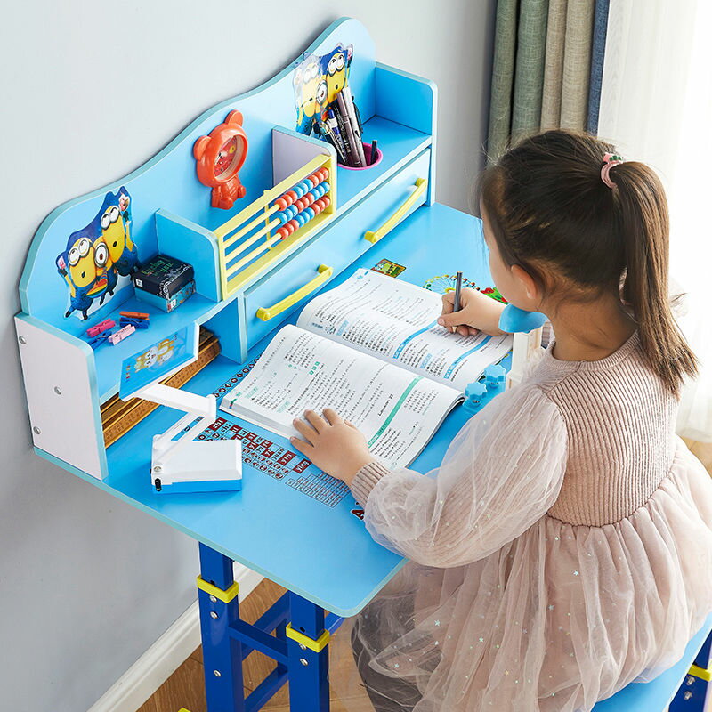 書桌兒童學習寫字桌臺家用小學生寫作業課桌可升降多功能桌椅套裝