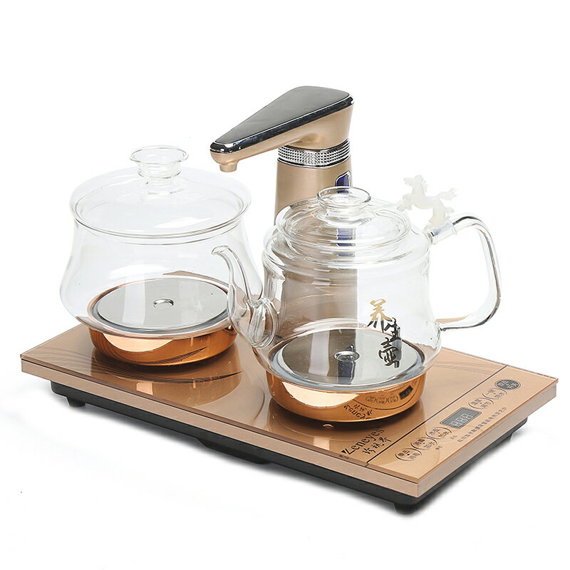 不銹鋼茶具電磁爐自動上水抽水玻璃功夫茶具燒水壺泡茶壺家用