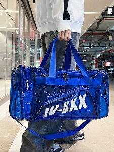 游泳健身包男干濕分離運動沙灘包女防水收納行李包手提透明旅行袋