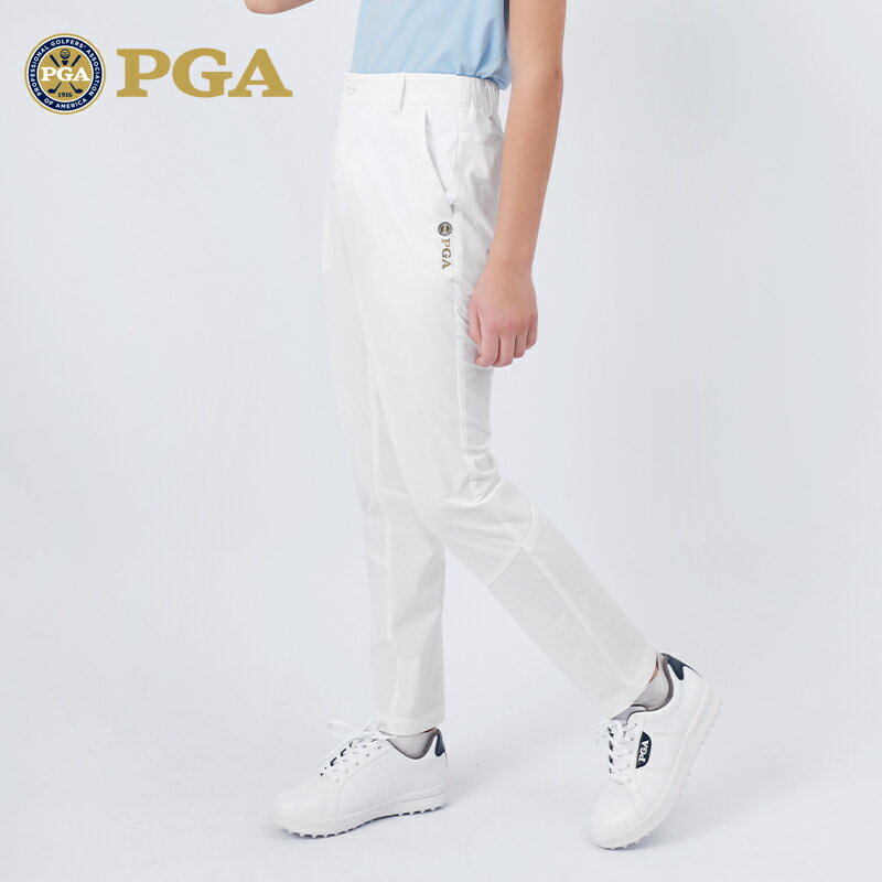 美國PGA 高爾夫兒童服裝長褲男童球褲青少年夏季彈力速幹運動褲子