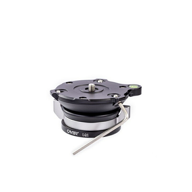 【EC數位】Cayer 卡宴 LQ1 旋鈕式 碗型快速水平雲台載座 60mm大平台 扳扣式 雲台 水平儀 腳架 外拍 1