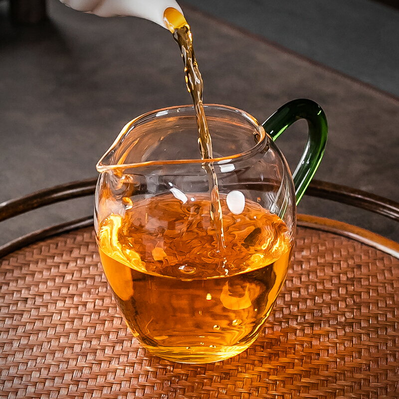 高硼硅公道杯玻璃公杯茶漏套裝分茶器加厚耐熱大容量高檔分茶杯C