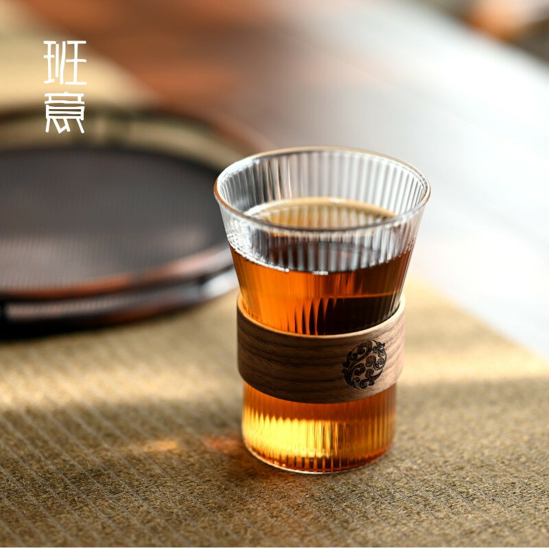 班意豎條紋掛耳咖啡杯玻璃杯家用耐熱水杯牛奶杯透明ins風女日式