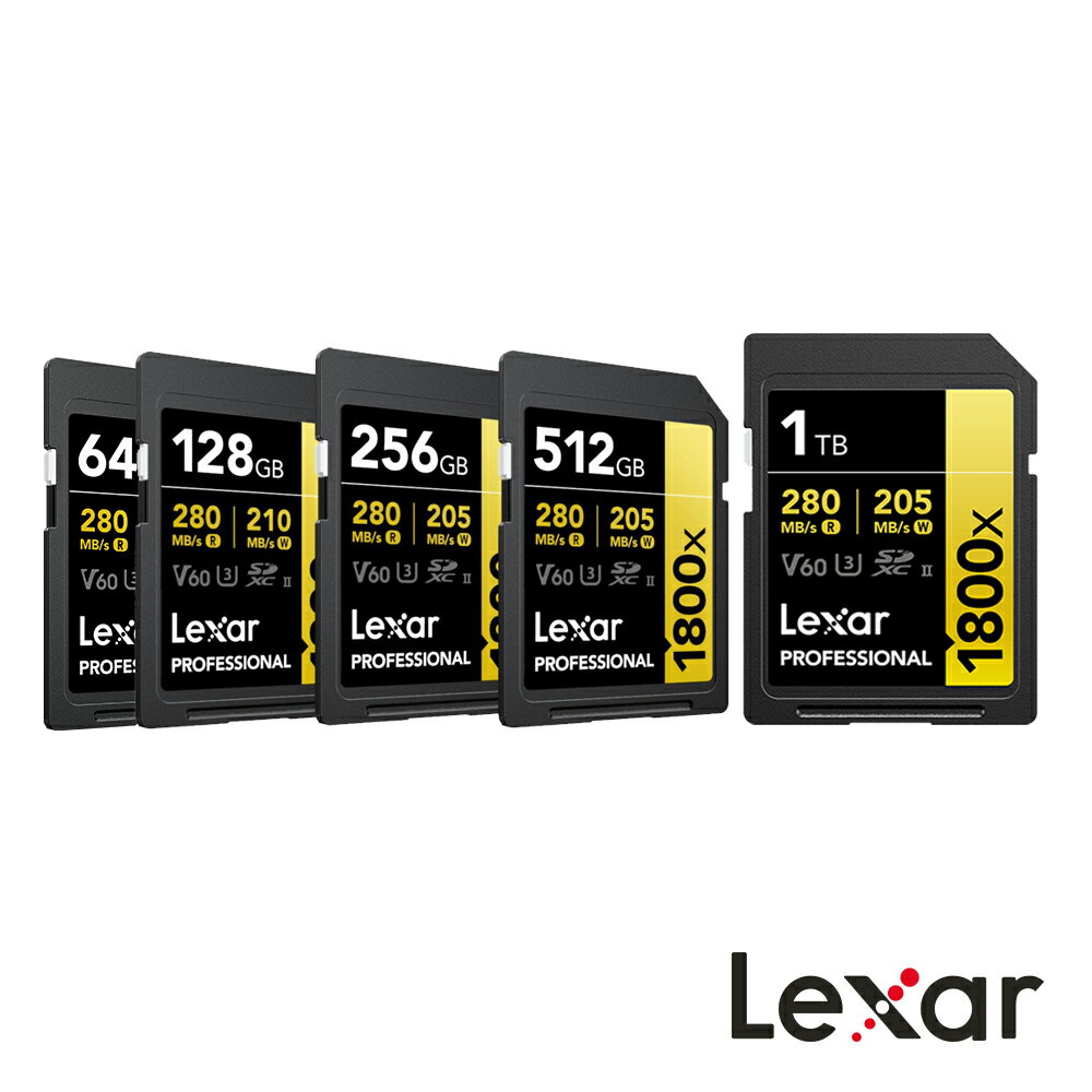 Lexar 雷克沙 Professional 1800x SDXC UHS-II 專業SD卡 公司貨