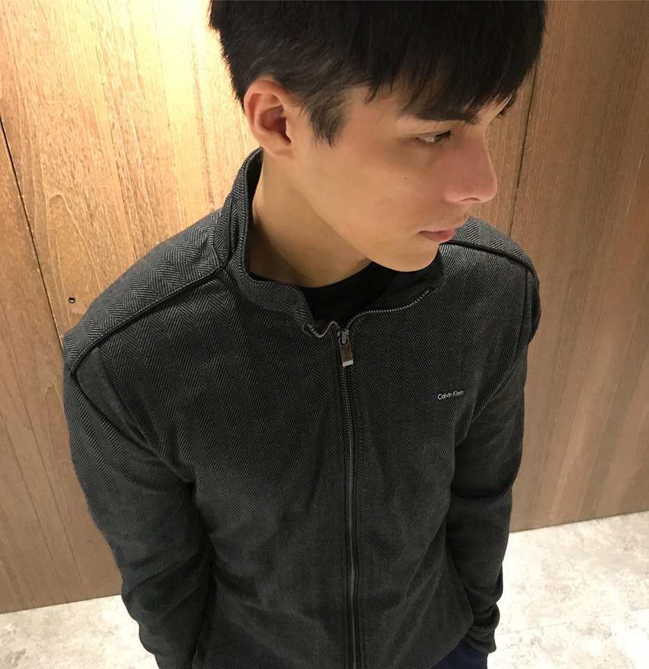 美國百分百【全新真品】Calvin Klein 外套 CK 夾克 立領 騎士 棉質 logo 修身 灰色 L號 J680