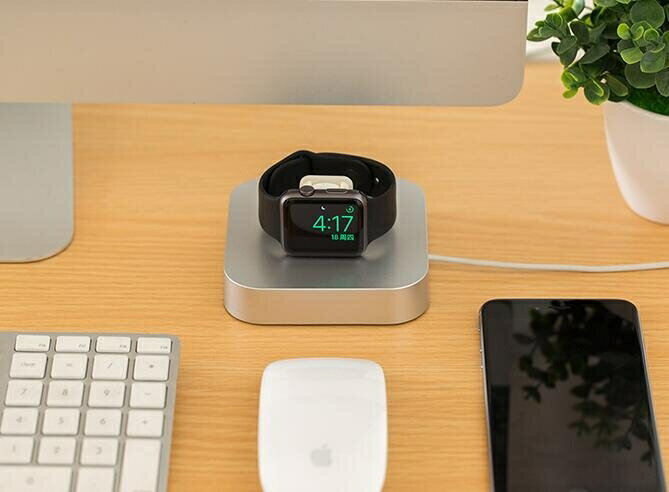買一送一 Apple Watch充電底座 iwatch蘋果手錶支架 桌面收納床頭鐘模式