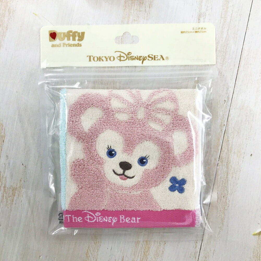 日本東京迪士尼海洋 Duffy and Friends 綿100% 手帕 方巾(雪莉玫)｜小鶴日貨
