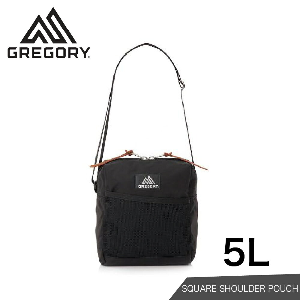 【GREGORY 美國 5L SQUARE SHOULDER POUCH斜背包《黑》】155677/側背包/休閒包/小包/包