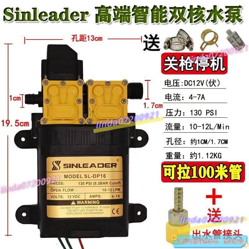 信利達12V雙核動力隔膜水泵 農用電動噴霧器雙泵 高壓洗車打水泵 電動噴霧器雙泵