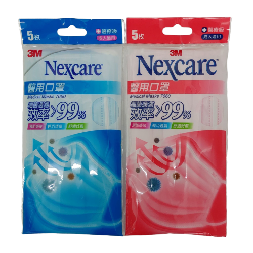 【現貨馬上出貨】【一個帳號限制一包】【臺灣製造】3M醫用口罩5枚入/包 成人適用、3M醫療口罩、3M口罩 憨吉小舖