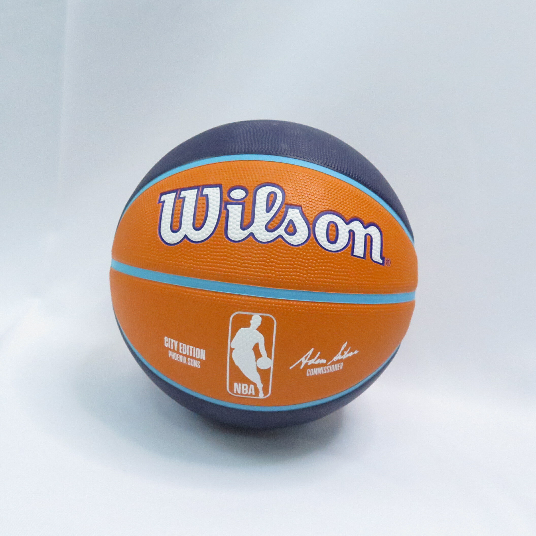 Wilson WZ4024224XB7 NBA 城市系列 橡膠 7號籃球 太陽隊 藍橙【iSport愛運動】