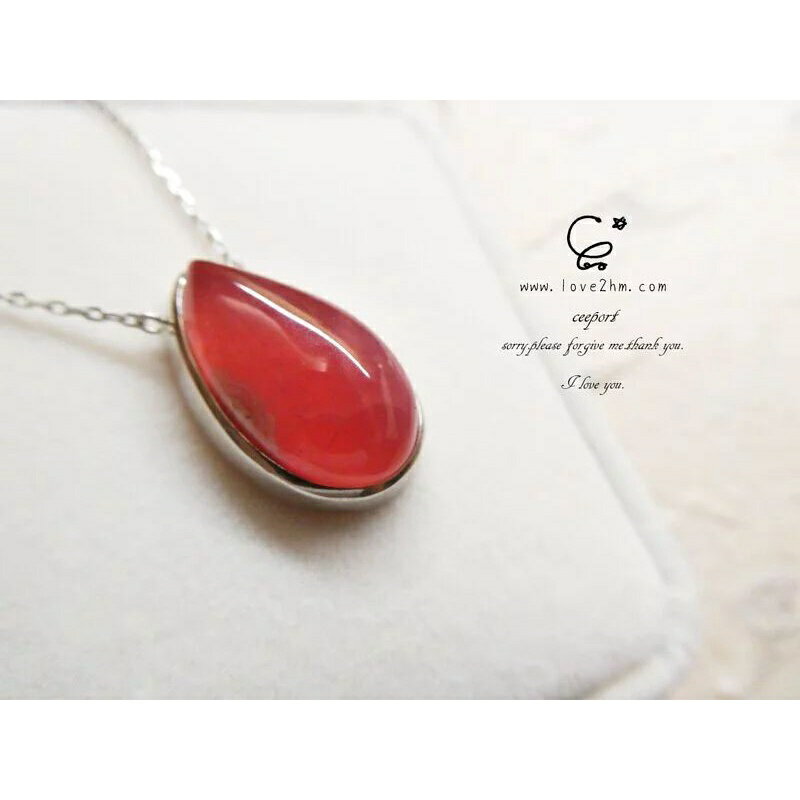 紅紋石 鎖骨鍊 2110214/紅紋石/水晶項鍊/925純銀/ [晶晶工坊-love2hm]