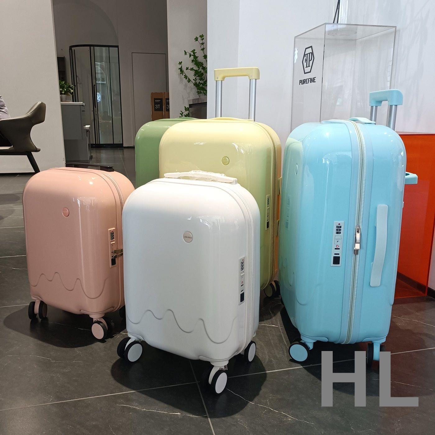HLins網紅泡泡行李箱女學生男密碼箱登機箱旅行箱20寸萬向輪
