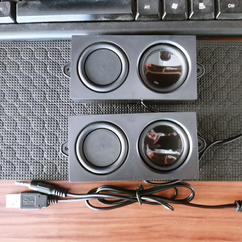 粘貼式電腦音箱雙喇叭電視多煤體低音炮影響小桌面連接顯示器音響