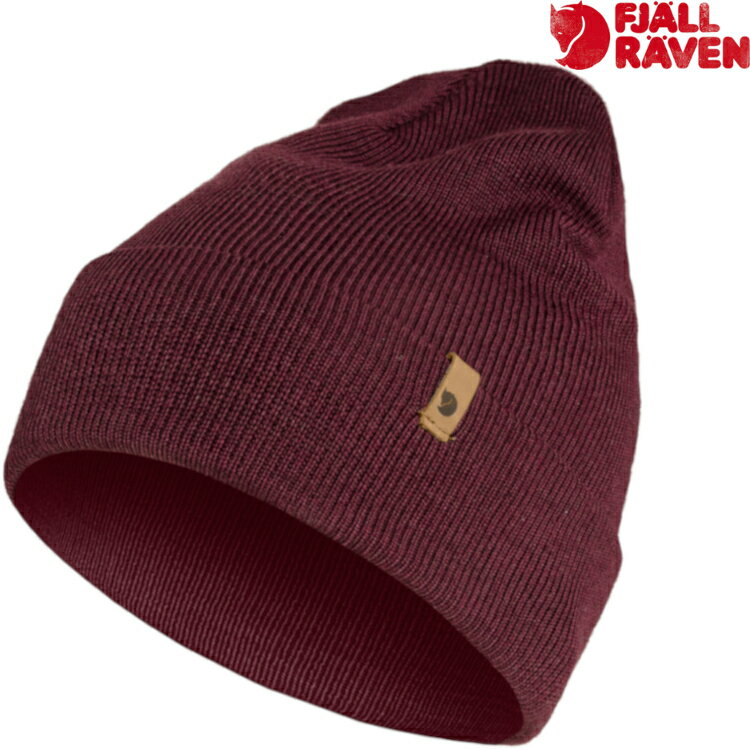 Fjallraven 瑞典北極狐 針織羊毛帽/保暖毛線帽 Classic Knit Hat 77368 356 深石榴紅