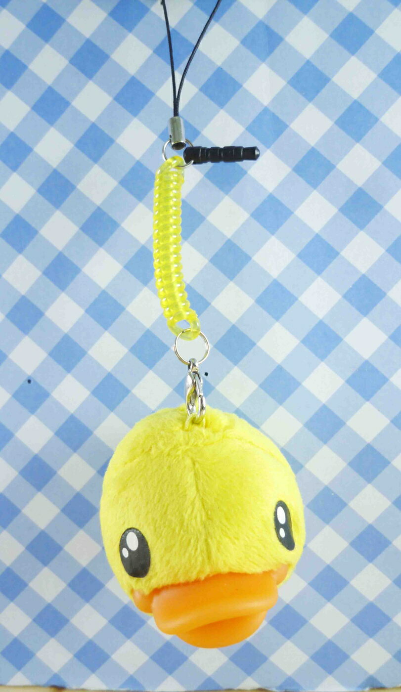 【震撼精品百貨】B.Duck 黃色小鴨 手機吊飾-耳機防塵塞-大頭造型 震撼日式精品百貨