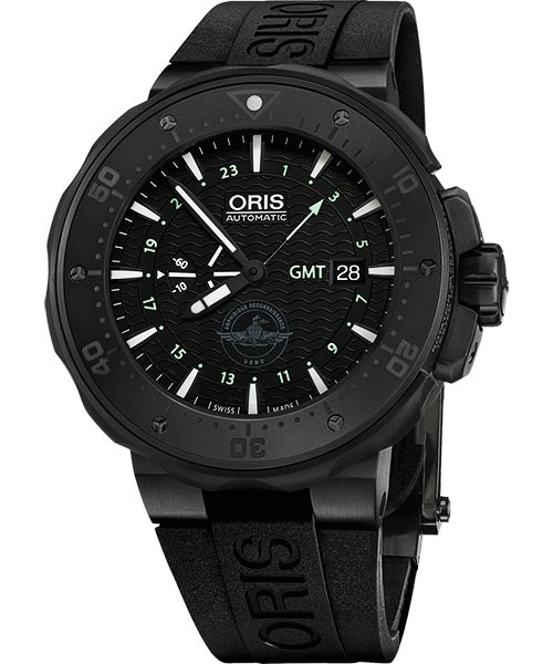 ORIS 豪利時 Force Recon GMT海軍陸戰隊兩棲偵查兵鈦千米防水套錶 0174777157754-Set 黑 49mm