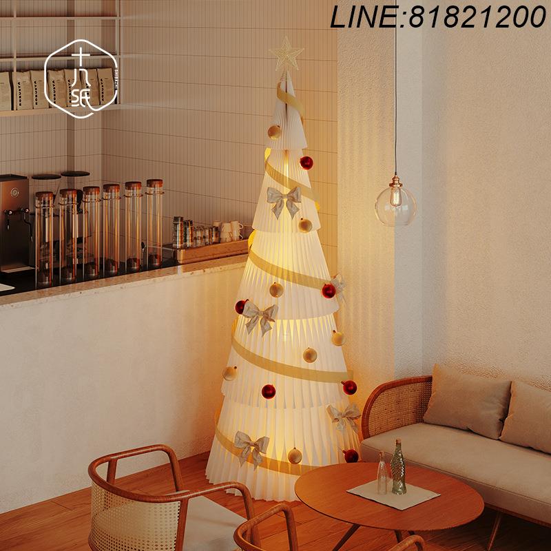 免運 公司貨 聖誕用品 交換禮物 圣誕樹家居創意擺件大型直播櫥窗裝飾酒店商場節慶發光飾品 快速出貨 聖誕D